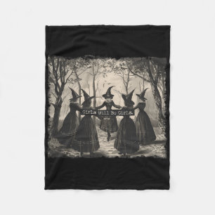 Mädchen wird die Mädchen Hexe Witz Halloween Fleecedecke