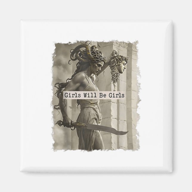 Mädchen wird die Mädchen Medusa Tank Top_1 Magnet (Vorne)