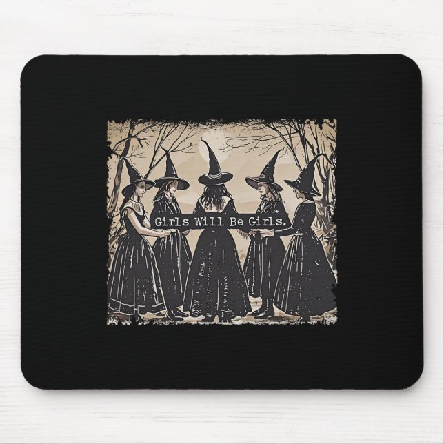 Mädchen wird Mädchen Hexenwitscher Witschy Vi sein Mousepad (Vorne)