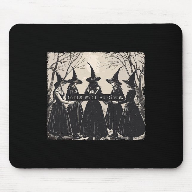 Mädchen wird Mädchen Hexenwitscher Witschy Vi sein Mousepad (Vorne)