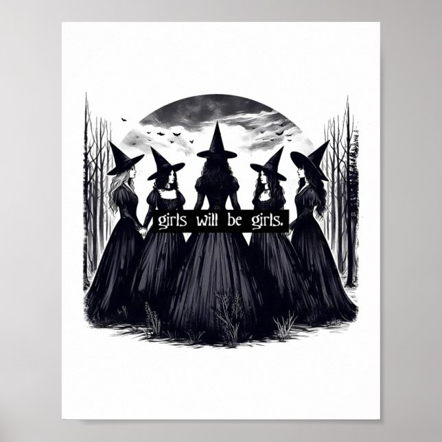Mädchen wird Mädchen Hexenwitscher Witschy Vi sein Poster (Vorne)