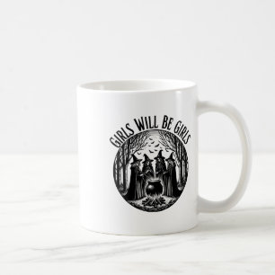 Mädchen wird Mädchen Hexerei Hexerei Spooky Saison Kaffeetasse