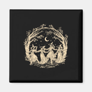 Mädchen wird Mädchen Hexerei Hexerei Spooky Saison Magnet