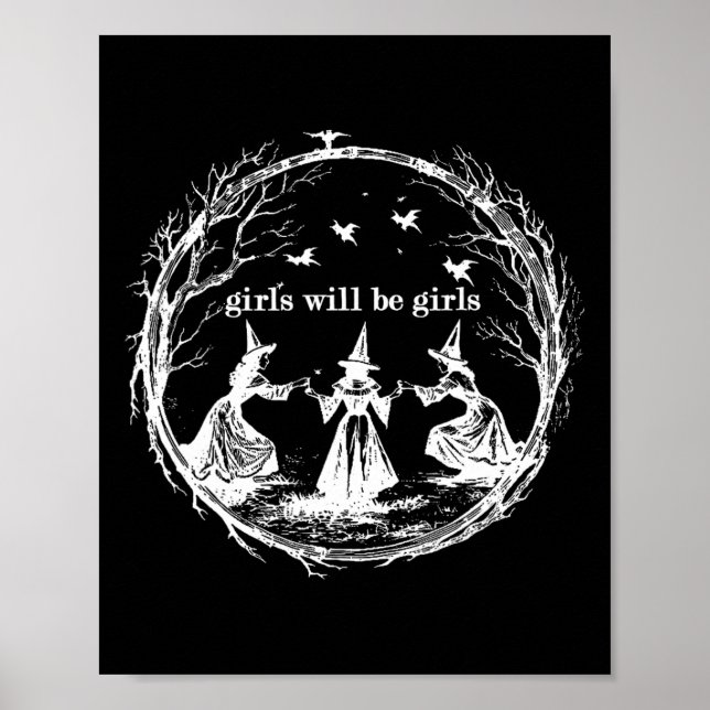 Mädchen wird Mädchen Hexerei Hexerei Spooky Saison Poster (Vorne)