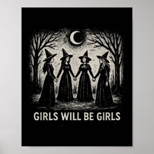 Mädchen wird Mädchen Hexerei Hexerei Spooky Saison Poster