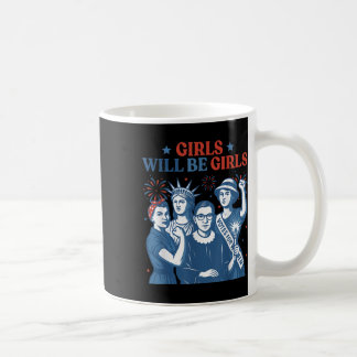 Mädchen wird Mädchen patriotischer feministischer Kaffeetasse