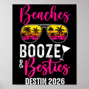Mädchen-Wochenendausflug Destin 2026 Strände Alkoh Poster
