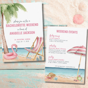 Mädchen-Wochenende Strand Junggesellinnenabschied Einladung