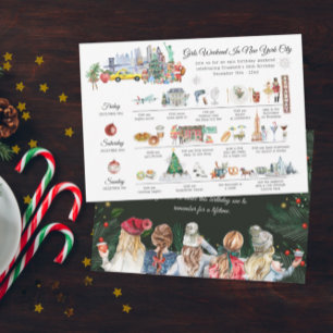 Mädchen-Wochenende   Weihnachten in New York City Einladung