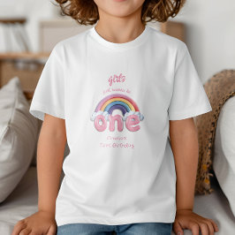 Mädchen wollen einfach nur ein Regenbogen-Geburtst Baby T-shirt