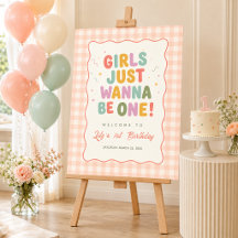 Mädchen wollen einfach nur ein rosa Gingham 1. Geb