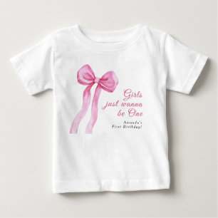 Mädchen wollen einfach nur eine 1. Geburtstagsfeie Baby T-shirt