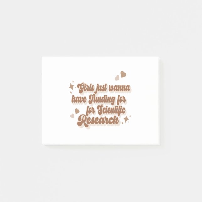 Mädchen wollen einfach nur Mittel für wissenschaft Post-it Klebezettel (Vorderseite)