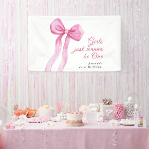 Mädchen wollen nur ein 1. Geburtstag Party sein Banner