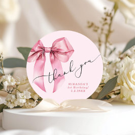 Mädchen wollen nur ein rosa Kerl sein Danke Runder Aufkleber