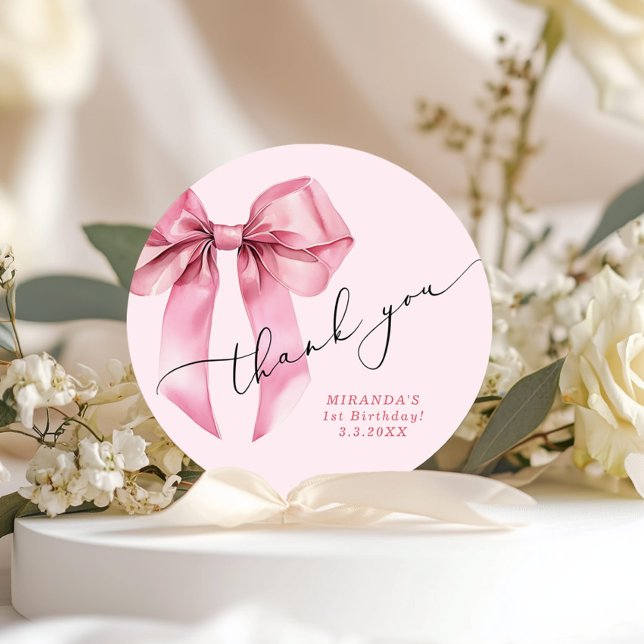 Mädchen wollen nur ein rosa Kerl sein Danke Runder Aufkleber (Von Creator hochgeladen)