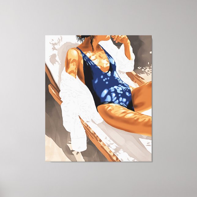 Mädchen wollen nur Sonnenanbetung haben Leinwanddruck (Vorderseite)