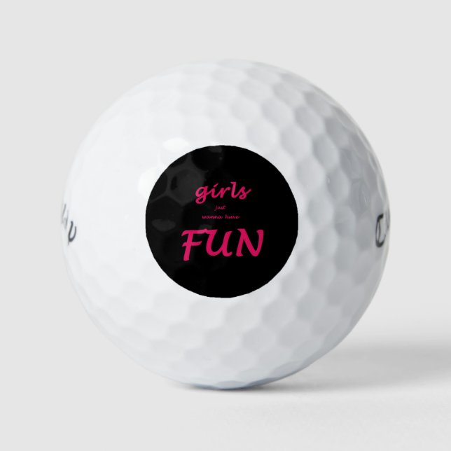 Mädchen wollen nur Spaß haben Golfball (Vorderseite)