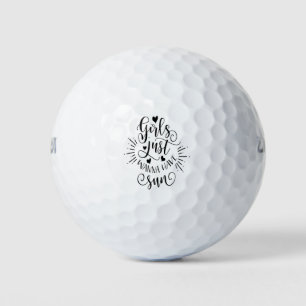 Mädchen wollen nur Spaß haben Golfball