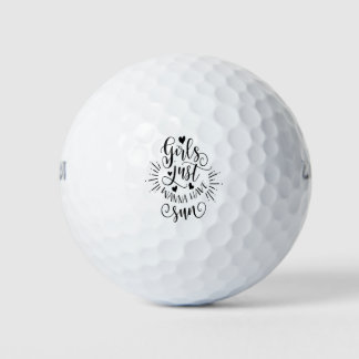 Mädchen wollen nur Spaß haben Golfball