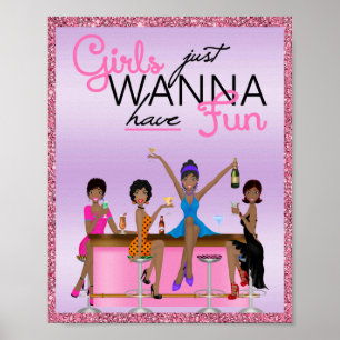 Mädchen wollen nur Spaß Hen Party Poster