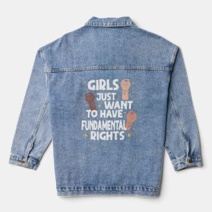 Mädchen Wollte einfach, Grundrechte für Frauen zu Jeansjacke