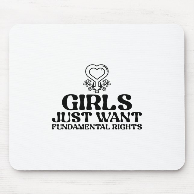 Mädchen Wollte nur Grundrechte Mousepad (Vorne)