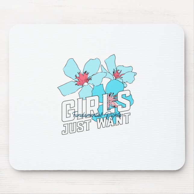 Mädchen Wollte nur Grundrechte Mousepad (Vorne)