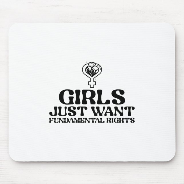 Mädchen Wollte nur Grundrechte Mousepad (Vorne)