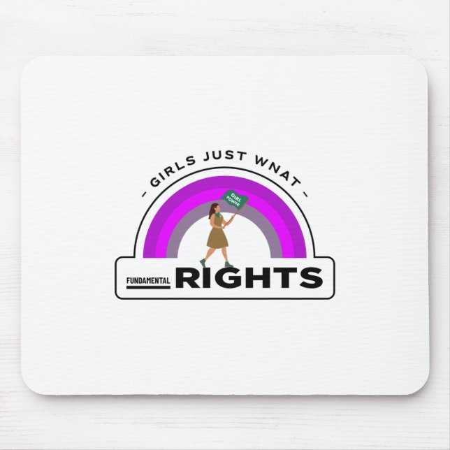 Mädchen Wollte nur Grundrechte Mousepad (Vorne)