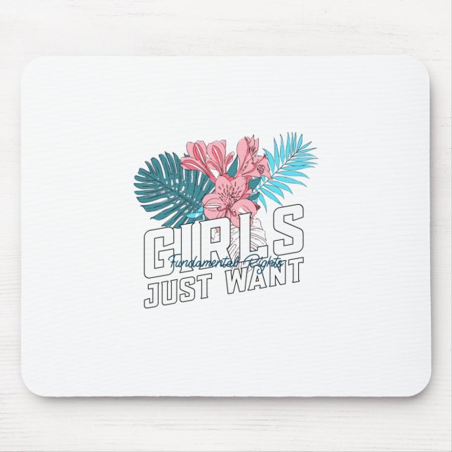 Mädchen Wollte nur Grundrechte Mousepad (Vorne)