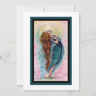 "Mädchen Worshiping." Flache Karte