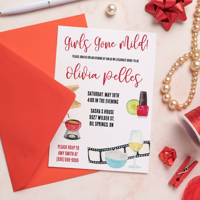 Mädchen wurden Mild! Lustige Nacht in Bachelorette Einladung (Von Creator hochgeladen)