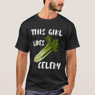 Mädchen zelebrieren gerne Niedliches Gemüse gesund T-Shirt