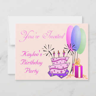 Mädchen zum Geburtstag Einladung