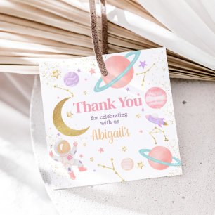 Mädchen Zwei der Mond Geburtstagsparty Square Geschenkanhänger