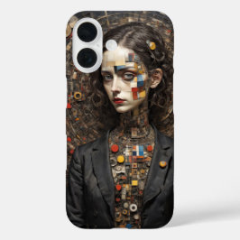 Mädchenabdeckung im Stile von Mondrian und Kandins iPhone 16 Hülle