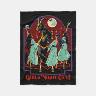 Mädchenabend Hexen Retro Vintage Lustig Erwachsene Fleecedecke