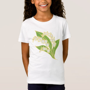 Mädchenangepasstes Babydoll-Shirt: Maiglöckchen T-Shirt