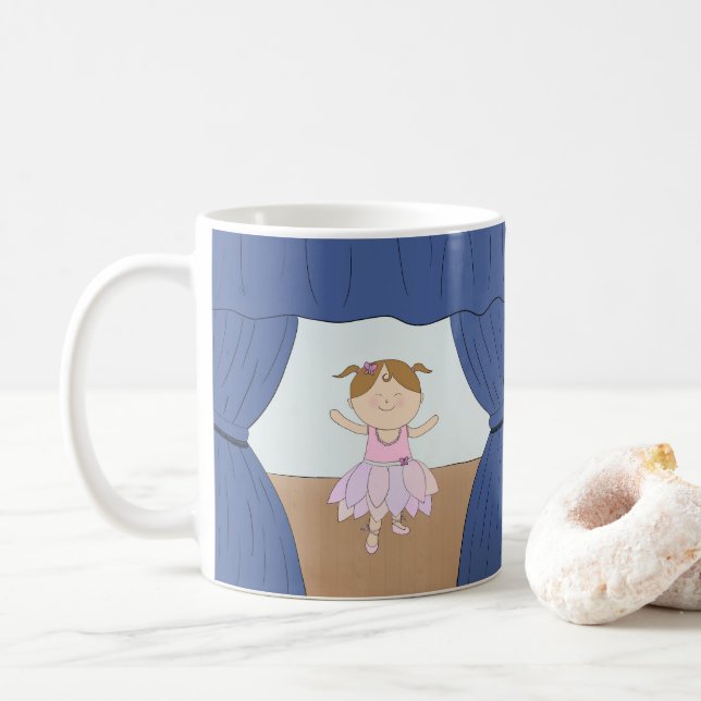 Mädchenballerina Kaffeetasse (Mit Donut)