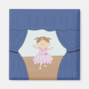 Mädchenballerina Magnet