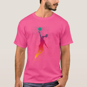 Mädchenbasketball-Lagen-Teen-Schulspiel T-Shirt