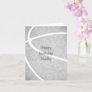 Mädchenbasketball-Leichtathletik Geburtstag Karte