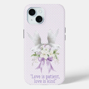 Mädchenbibel Mauve Punkte White Dove Floral Coquet Case-Mate iPhone Hülle