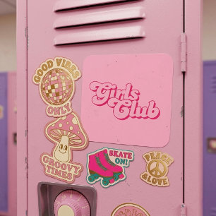 Mädchenclub Quadratischer Aufkleber