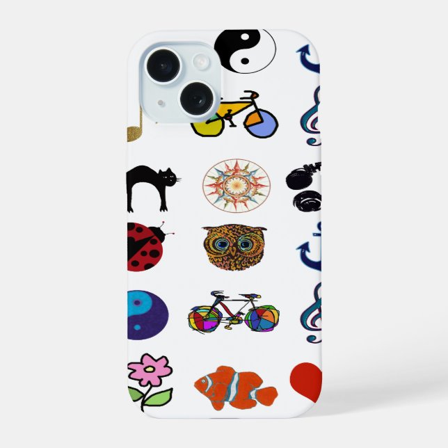 Mädchendesign iPhone 15 Hülle (Rückseite)