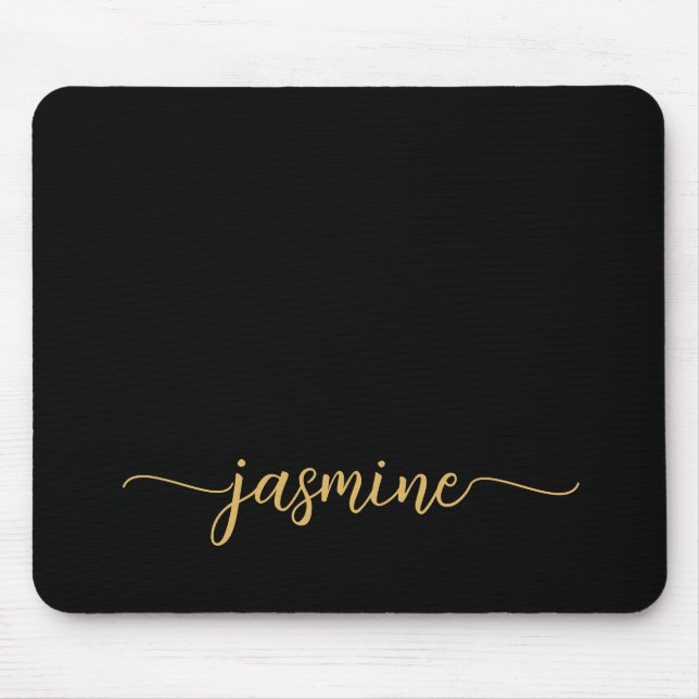 Mädcheneinfacher Personalisierter Monogrammname Mousepad (Vorne)