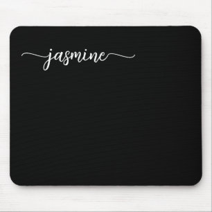 Mädcheneinfacher Personalisierter Monogrammname Mousepad