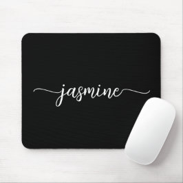 Mädcheneinfacher Personalisierter Monogrammname Mousepad