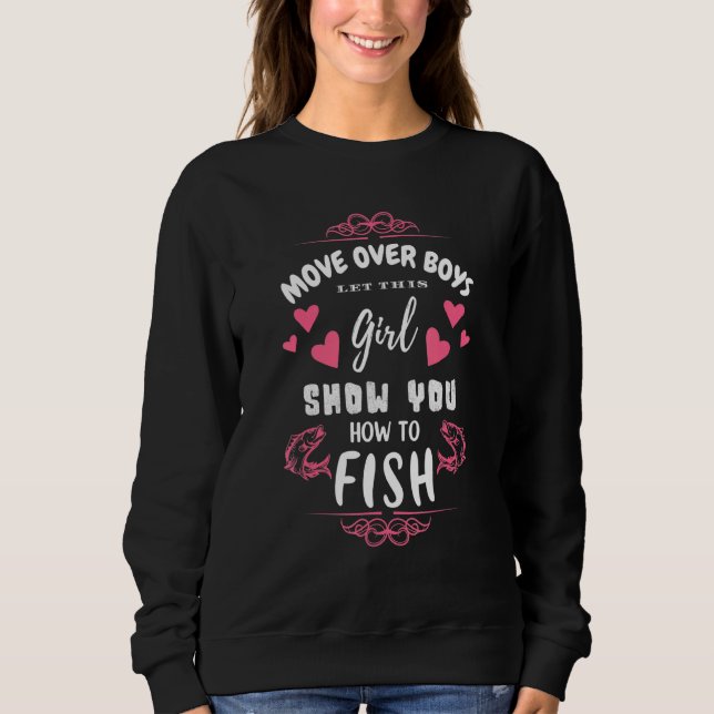 Mädchenfischerei - Jungen überholen Sweatshirt (Vorderseite)